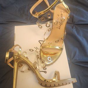 Sexy Gold womens Stiletto NIB